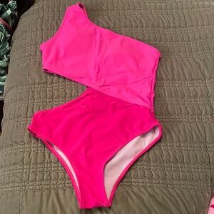 2 Tone Pink Swimsuit